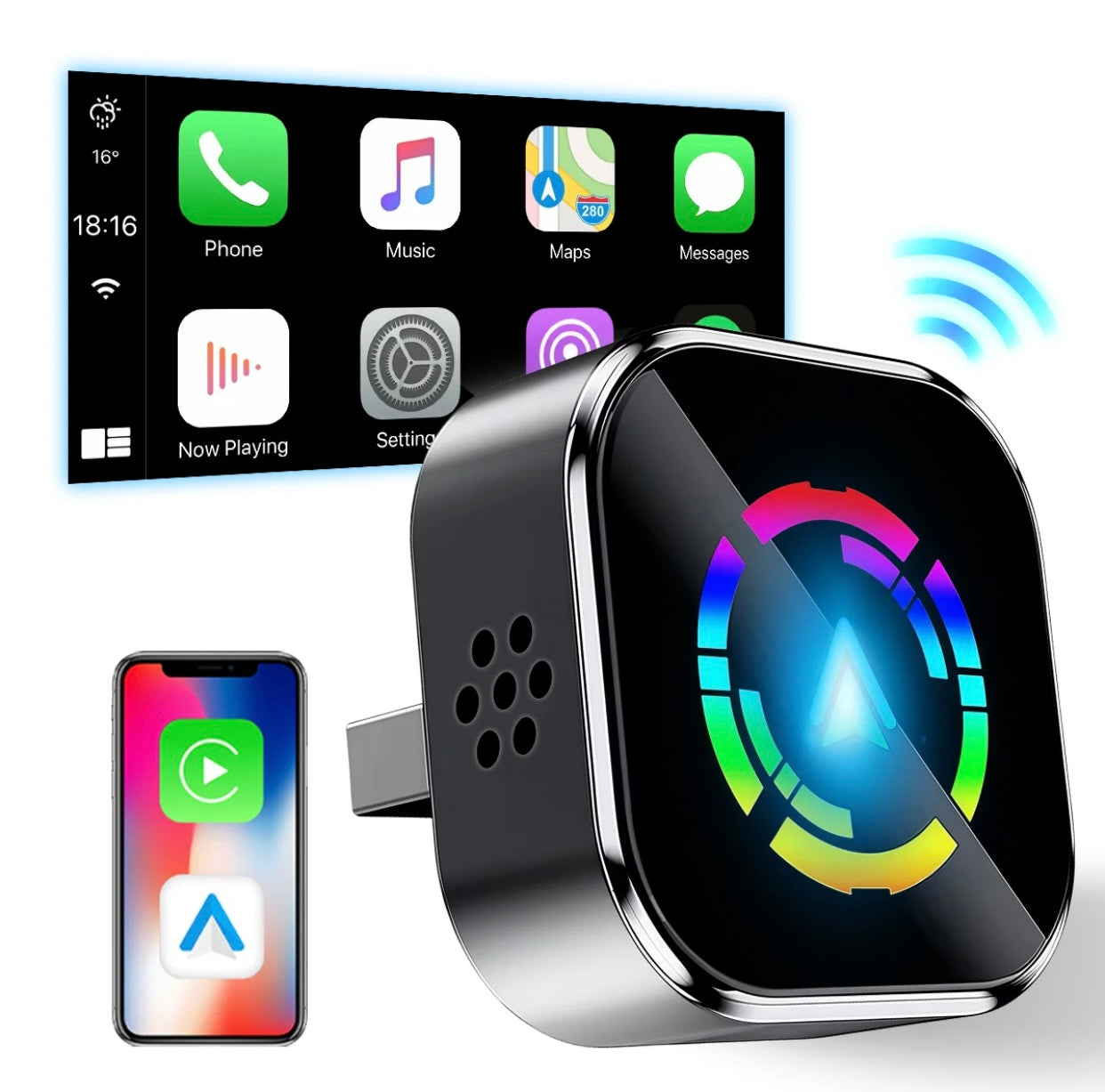 Auto-A1 Modle Wireless CarPlay/Android Auto Adapter