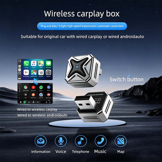 Auto-A5 Modle Wireless CarPlay/Android Auto Adapter