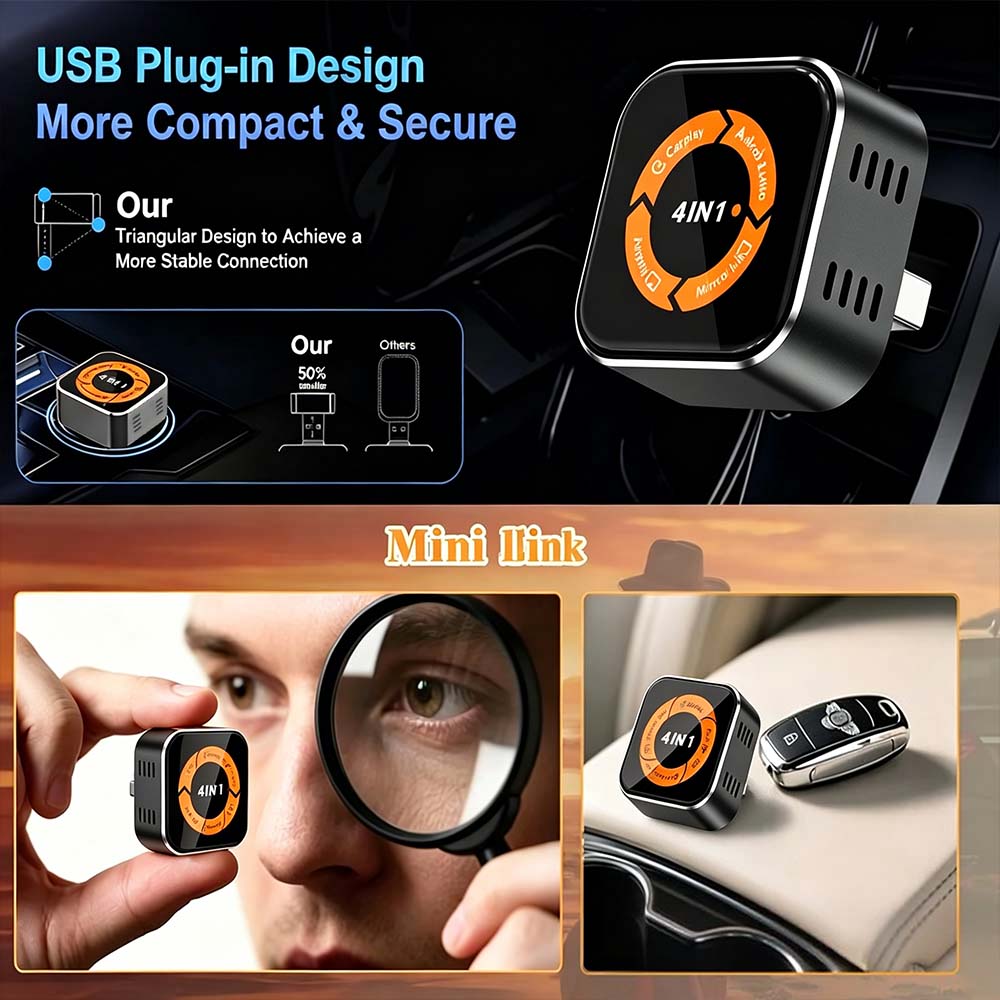 Auto-A6 Modle Wireless CarPlay/Android Auto Adapter