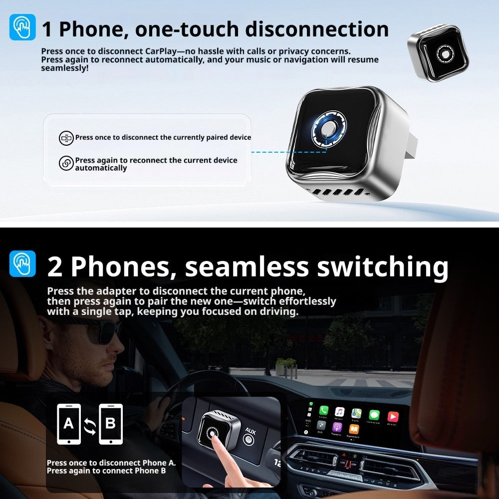 Auto-A4 Modle Wireless CarPlay/Android Auto Adapter