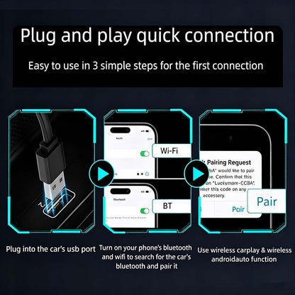 Auto-A5 Modle Wireless CarPlay/Android Auto Adapter