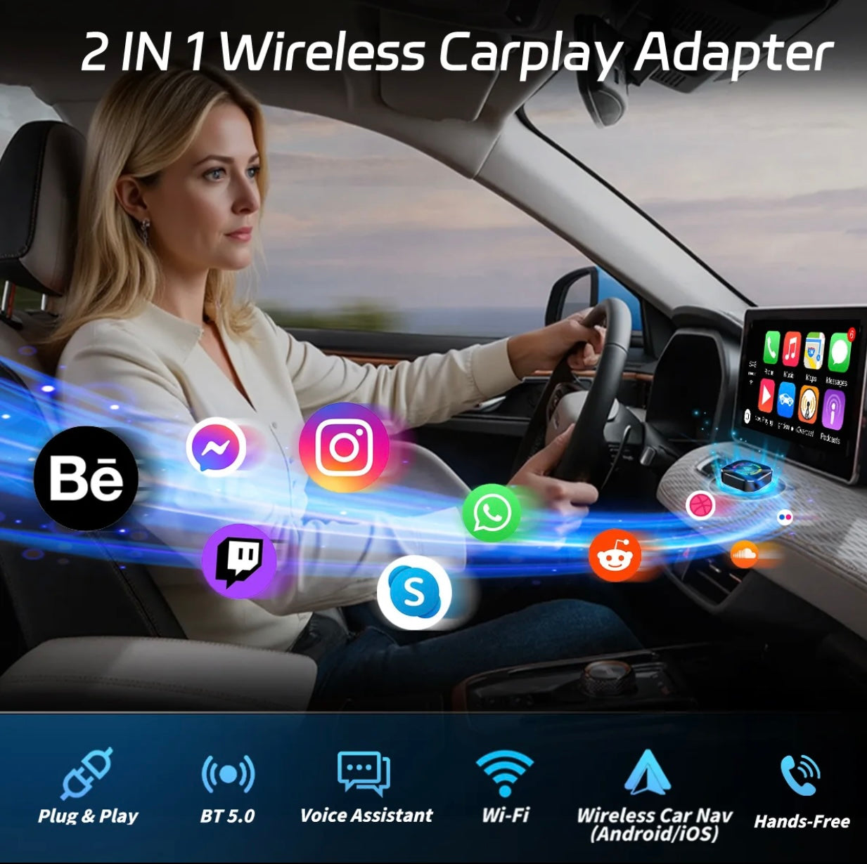 Auto-A1 Modle Wireless CarPlay/Android Auto Adapter