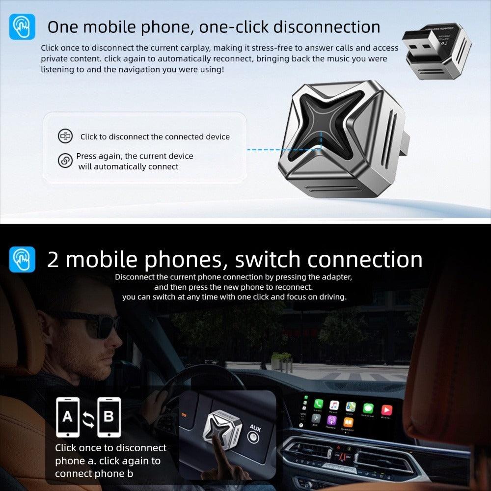 Auto-A5 Modle Wireless CarPlay/Android Auto Adapter