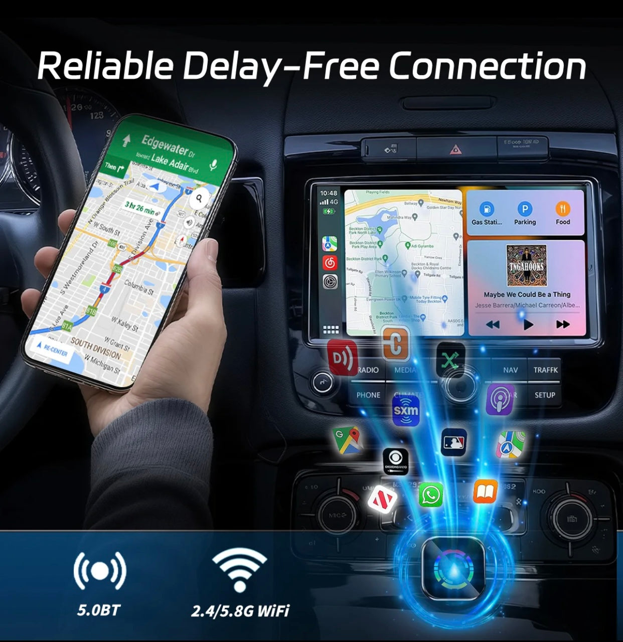 Auto-A1 Modle Wireless CarPlay/Android Auto Adapter