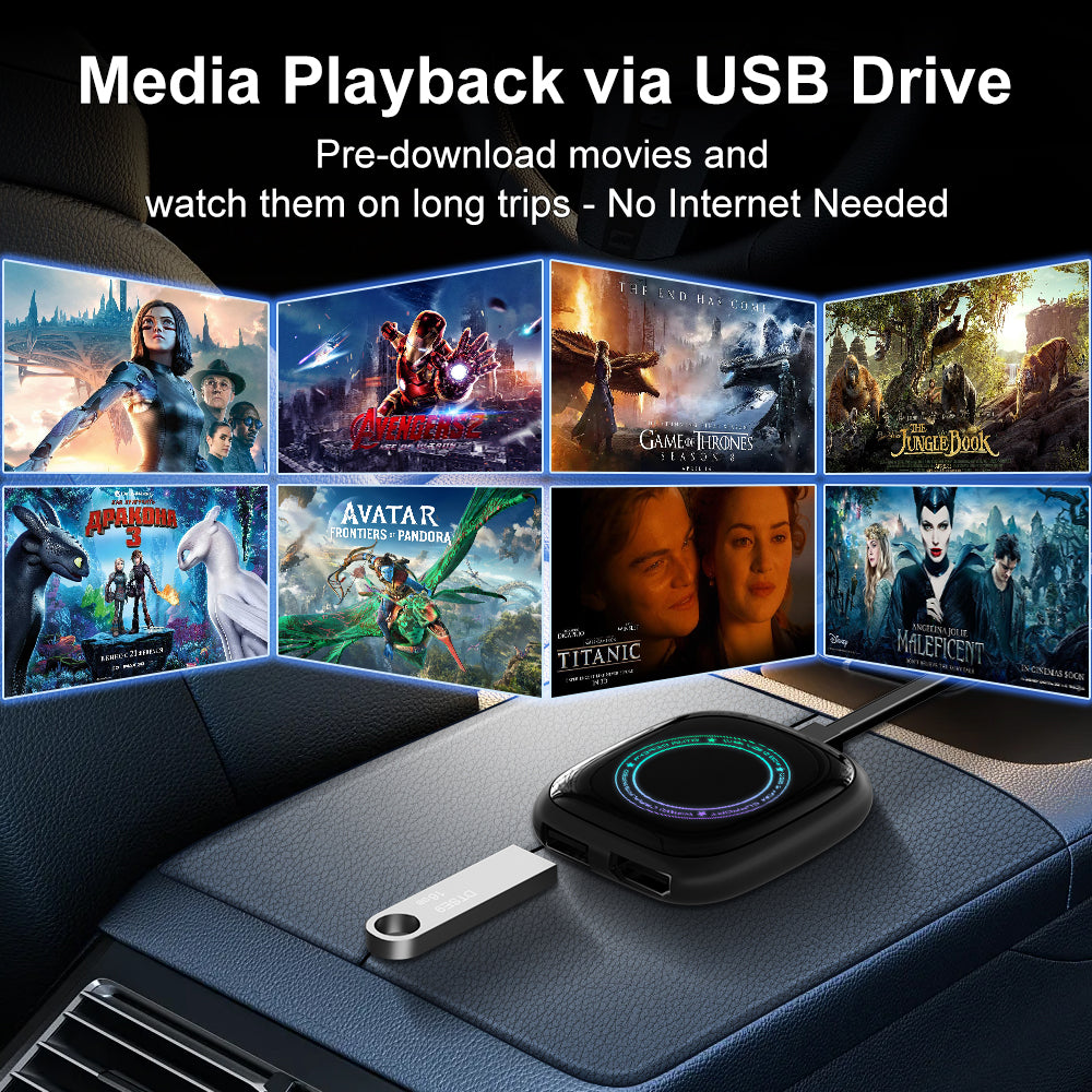Auto-A8 Modle Wireless CarPlay/Android Auto Adapter