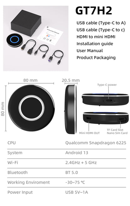 Auto-A9 Modle Wireless CarPlay/Android Auto Adapter