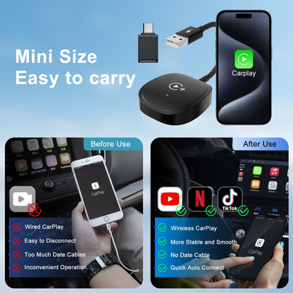 Auto-A7 Modle Wireless CarPlay/Android Auto Adapter