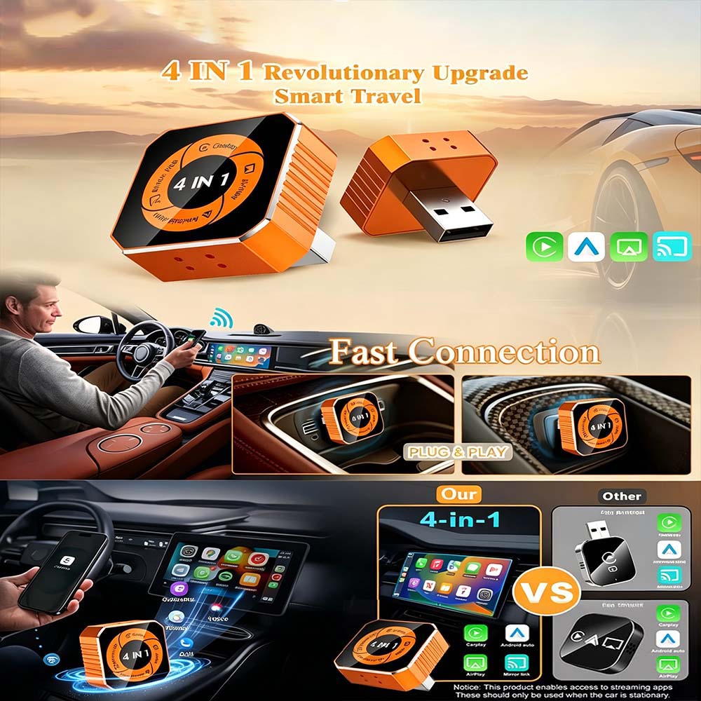 Auto-A3 Modle Wireless CarPlay/Android Auto Adapter